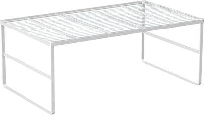 Kitchen Cabinet Storage Shelf Stackable Wire Spice Rack Organizer Heavy Duty Space Saver for