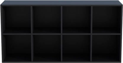 8-Cube Storage Shelf Bookcase - Wooden 4-Tier Floor Standing Open Bookshelf, Modern TV Stand up to