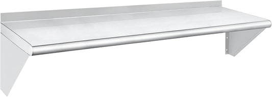 HARDURA Stainless Steel Shelf 14" x 60", 350lb Commercial Shelves Wall Mount Metal Shelving with