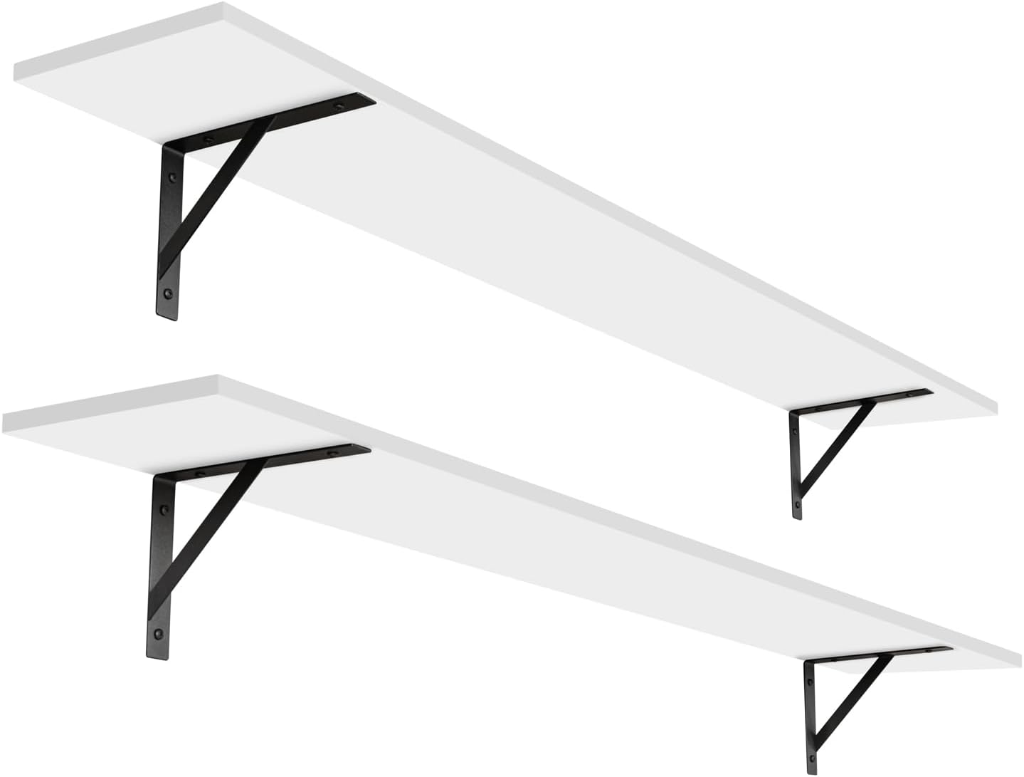 DINZI LVJ Long Wall Shelves, 55.1Inch Wall Mounted Shelves Set of 2, Extra Large Wall Storage