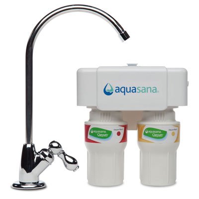 Aquasana Under Sink Water Filter System - Reduces PFAS, Lead, & Chlorine in Drinking Water - Under