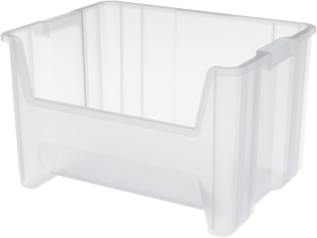 Akro-Mils 13017 Stak-N-Store Stackable Storage Bins, Heavy Duty Garage Storage Containers, Open