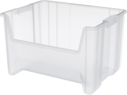 Akro-Mils 13017 Stak-N-Store Stackable Storage Bins, Heavy Duty Garage Storage Containers, Open