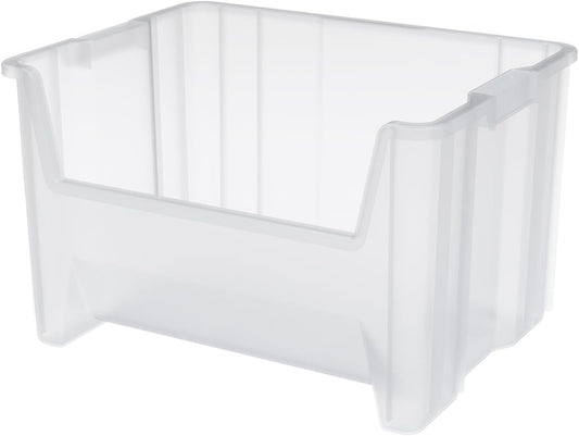 Akro-Mils 13017 Stak-N-Store Stackable Storage Bins, Heavy Duty Garage Storage Containers, Open