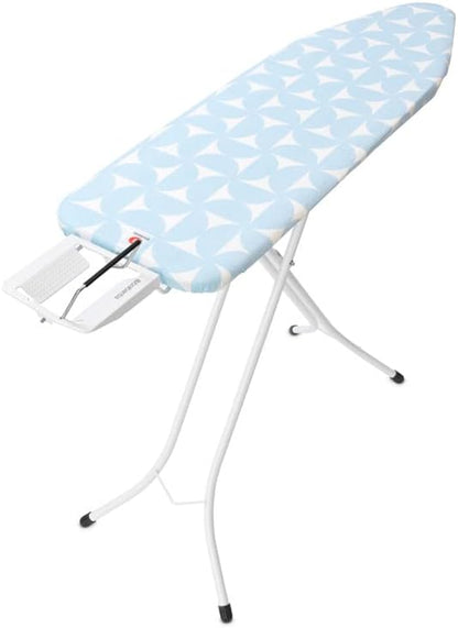 Brabantia Size B Ironing Board (49x15 in) 7 Height Options, Adjustable Steam Iron Rest Holder