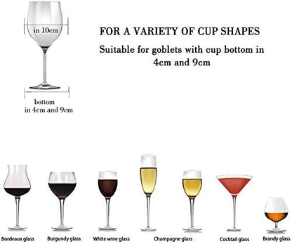 Wine Glass Rack - Under Cabinet Stemware Wine Glass Holder Glasses Storage Hanger Metal Organizer