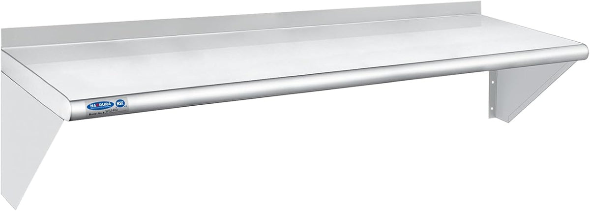 HARDURA Stainless Steel Shelf 14" x 72", 352lb Commercial Shelves Wall Mount Metal Shelving with