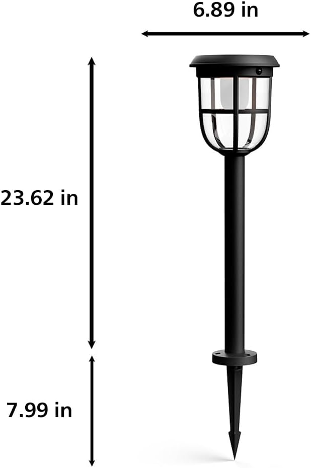 Philips Solar LED 1-Pack Ultra-Efficient Pathway Light - Radii, Automatically Linkable, Dusk to