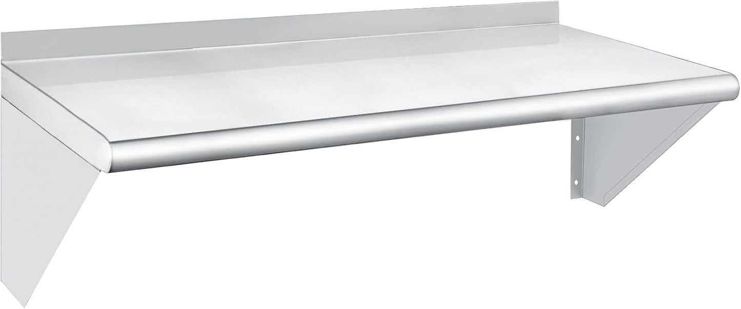 HARDURA Stainless Steel Shelf 14" x 36", 275lb Commercial Shelves Wall Mount Metal Shelving with