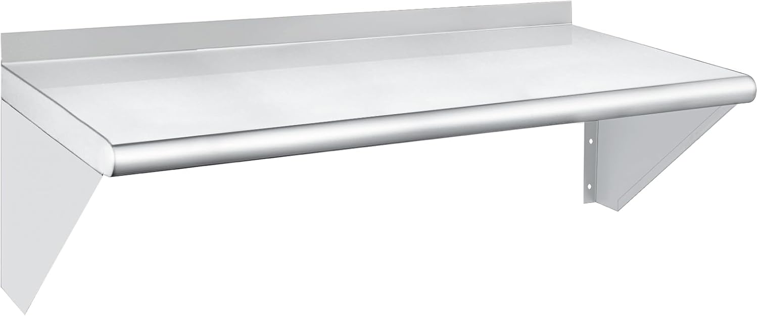 HARDURA Stainless Steel Shelf 14" x 36", 275lb Commercial Shelves Wall Mount Metal Shelving with