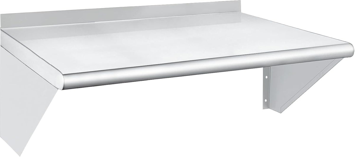 HARDURA Stainless Steel Shelf 18" x 24", 297lb Commercial Shelves Wall Mount Metal Shelving with