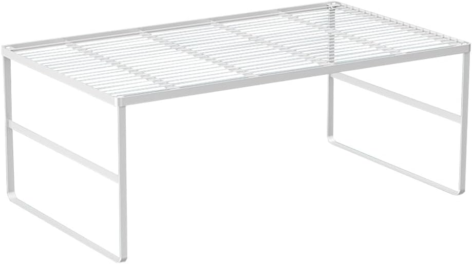 Kitchen Cabinet Storage Shelf Stackable Wire Spice Rack Organizer Heavy Duty Space Saver for