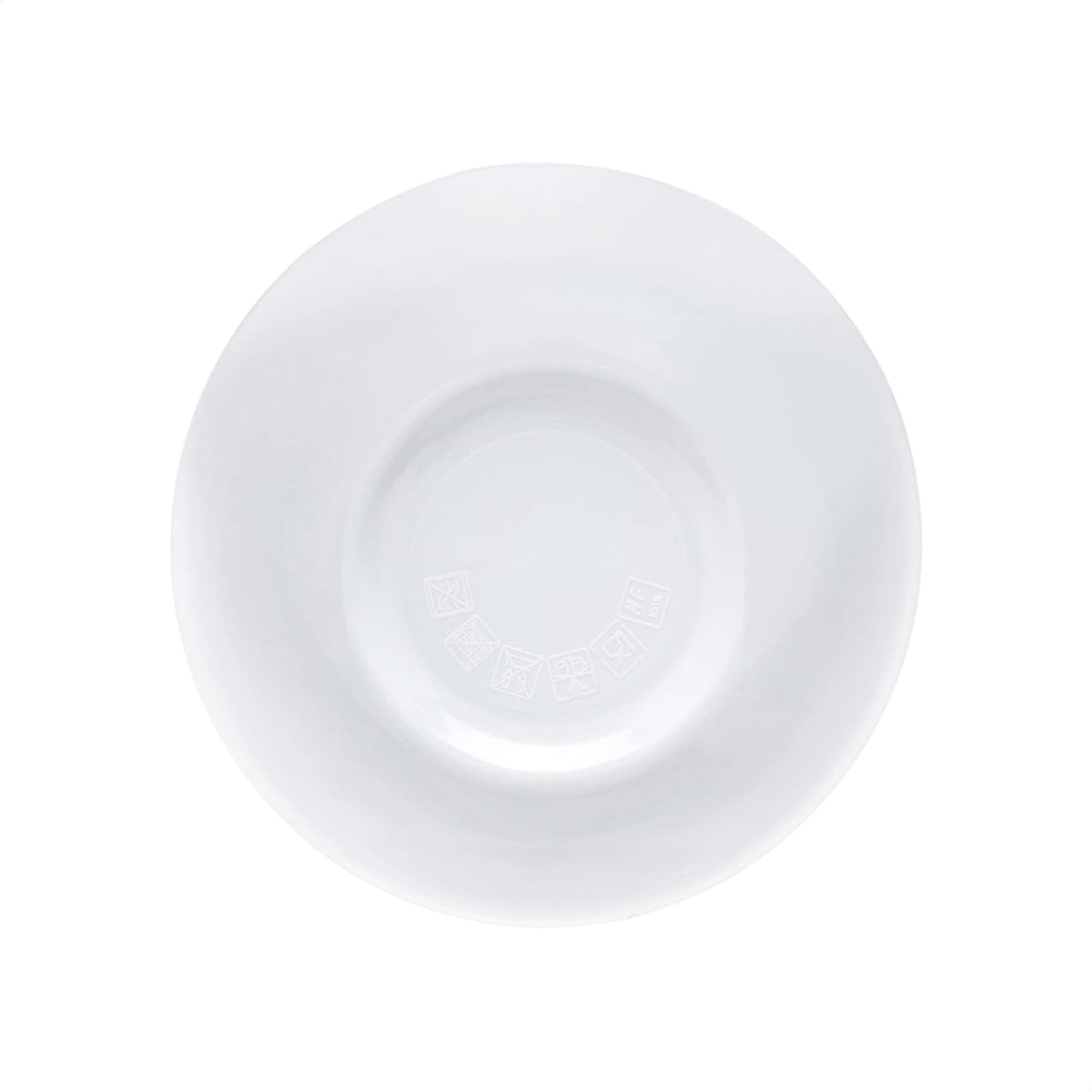 Amazon Basics Round Melamine Bowl, 8 oz, White, 6 Piece Set (Previously AmazonCommercial brand)