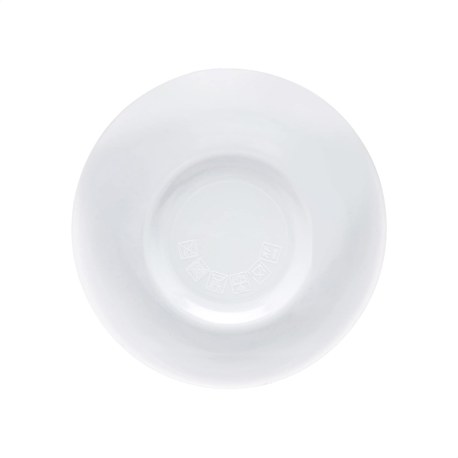 Amazon Basics Round Melamine Bowl, 8 oz, White, 6 Piece Set (Previously AmazonCommercial brand)