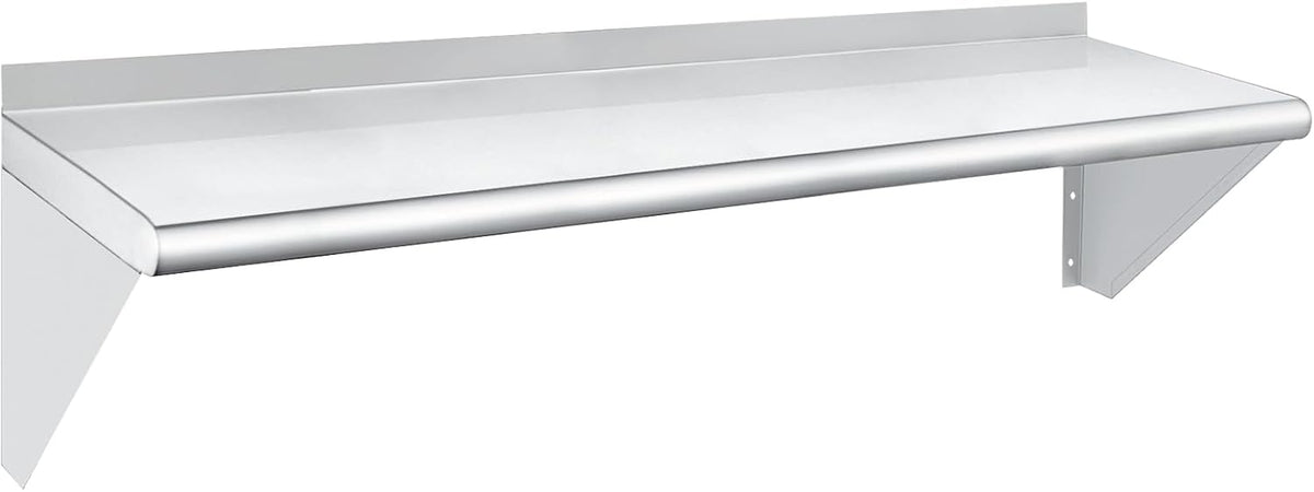 HARDURA Stainless Steel Shelf 12" x 60", 290lb Commercial Shelves Wall Mount Metal Shelving with