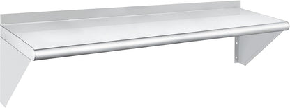 HARDURA Stainless Steel Shelf 12" x 60", 290lb Commercial Shelves Wall Mount Metal Shelving with