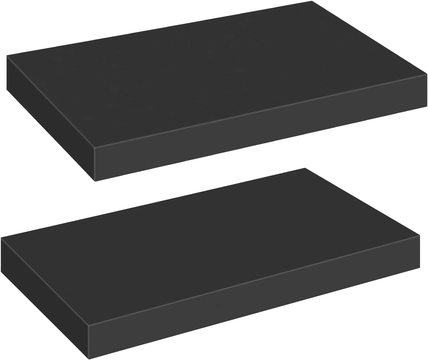 HOOBRO Floating Shelves for Wall, Wall Mounted Shelf Set of 2, 15.7" Hanging Shelf with Invisible