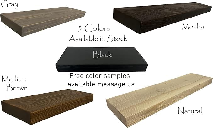 joelsantiques 72 Inch Wooden Floating Shelves for Wall - 72x12x2 in - Made of Natural Wood - Long