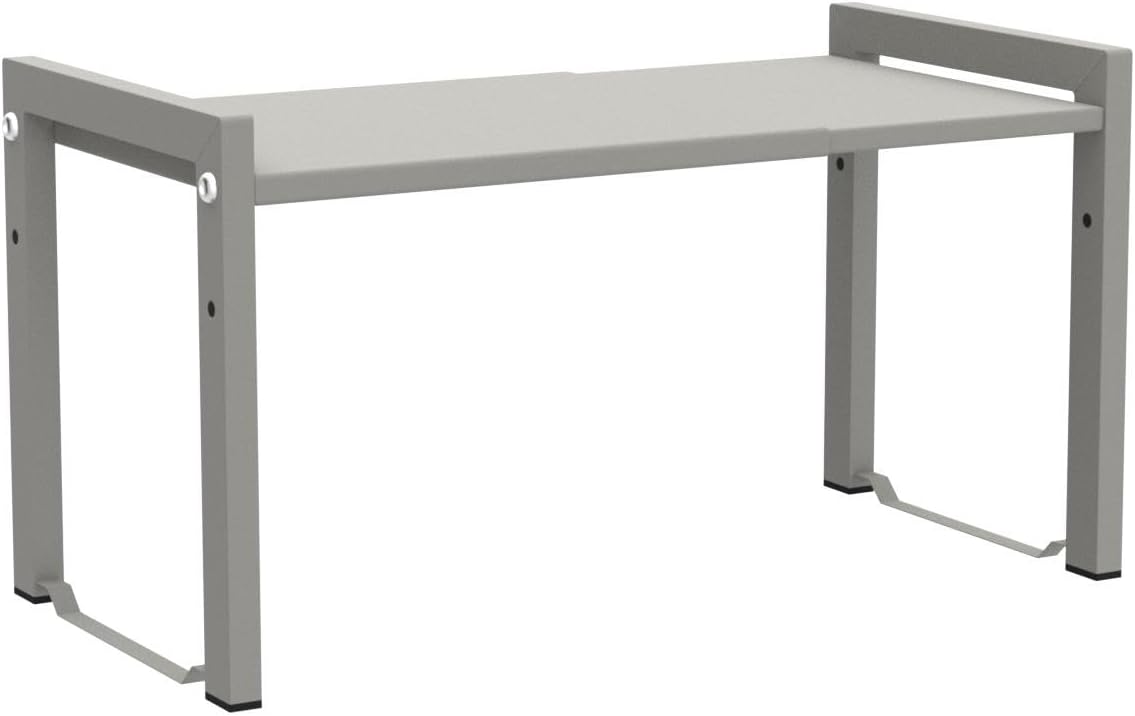 Expandable Cabinet Shelf Organizer 16-26" L Stackable Kitchen Counter Shelf Rack Stand Sink Riser