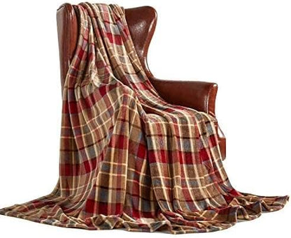 MERRYLIFE Throw Blanket Plaid| Ultra-Plush Soft Colorful Oversized | Decorative Couch Travel
