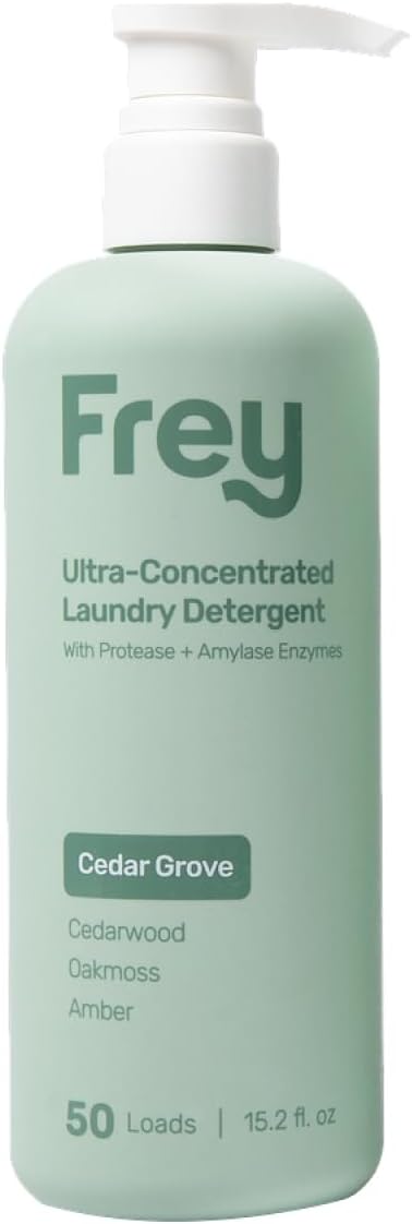 FREY Concentrated Liquid Laundry Detergent | Formulated for Sensitive Skin & HE Washers | Removes