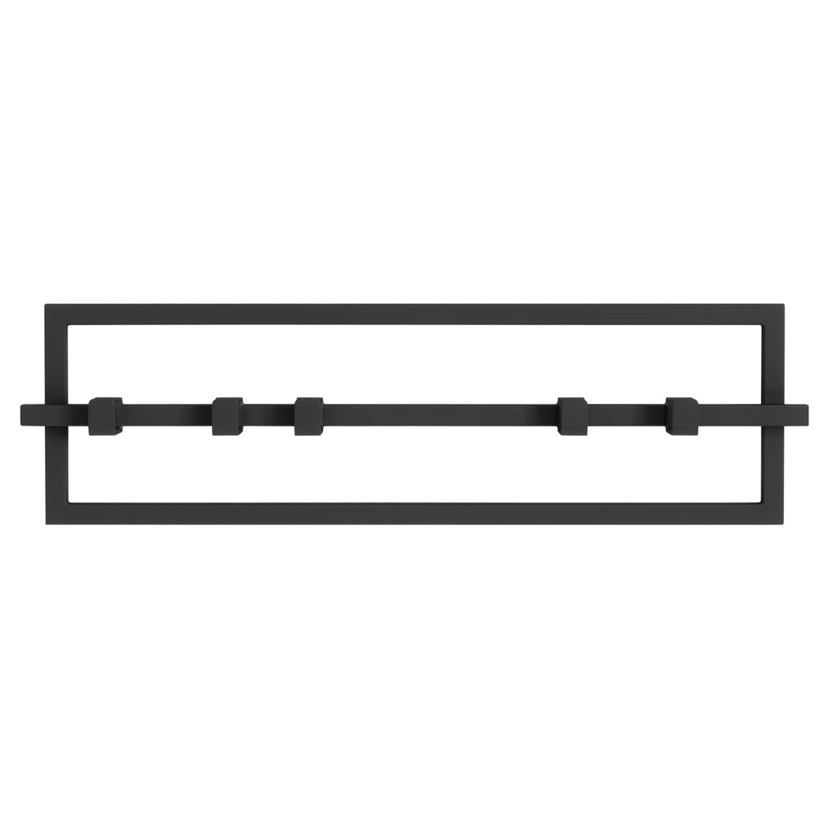 Umbra Cubiko Wall Hooks, Adjustable Steel Coat Rack, 5 Hook, Black
