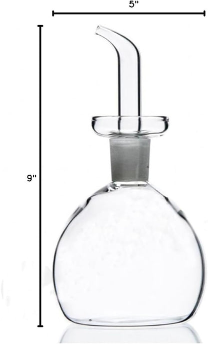 ELETON Cylindrical 28 oz Olive Oil Dispenser Bottle Glass with No Drip Spout -Olive Oil & Vinegar