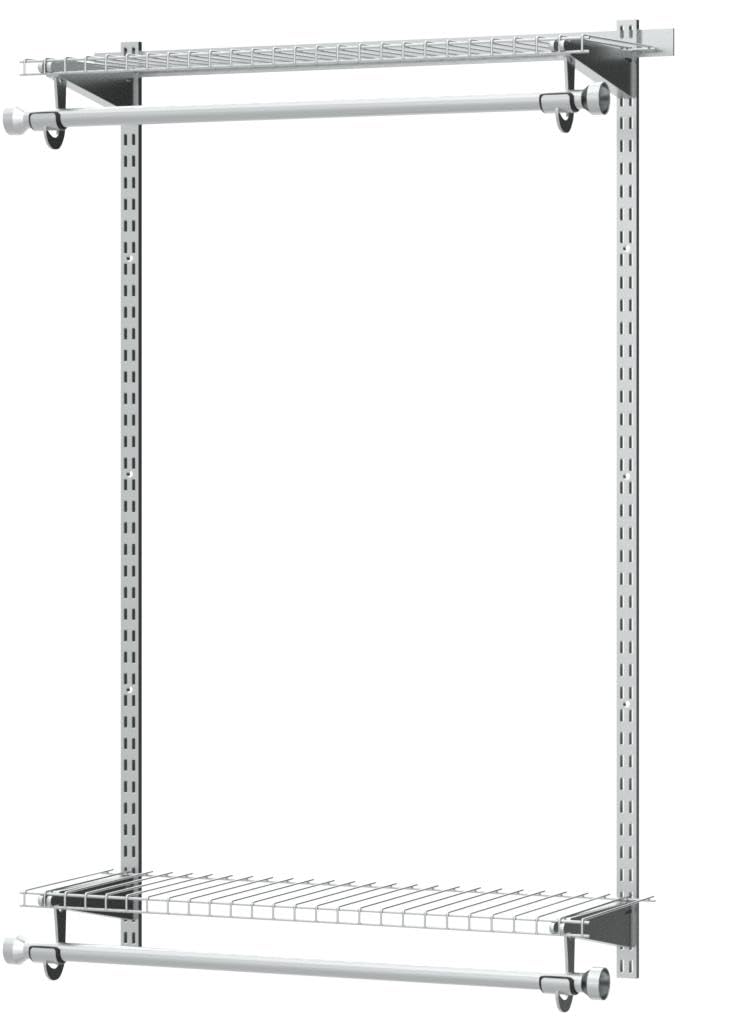 Rubbermaid Configurations Closet Shelves & Hanging Kit (2) 26" Shelves Titanium Custom Pantry