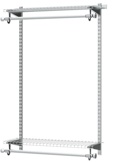 Rubbermaid Configurations Closet Shelves & Hanging Kit (2) 26" Shelves Titanium Custom Pantry