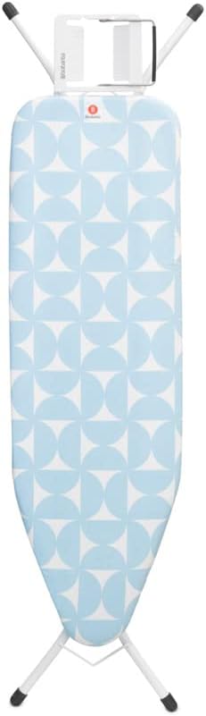 Brabantia Size B Ironing Board (49x15 in) 7 Height Options, Adjustable Steam Iron Rest Holder