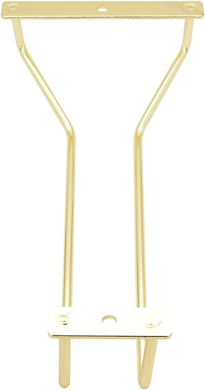 8.8-Inch Gold Wine Glass Rack, Under Cabinet Wine Glass Holder Stainless Steel Stemware Rack