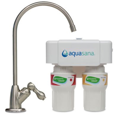 Aquasana Under Sink Water Filter System - Reduces PFAS, Lead, & Chlorine in Drinking Water - Under