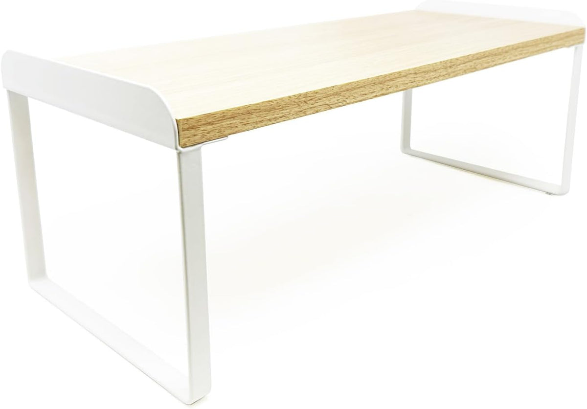 Mitus Shelf Organizer and Storage, Tiered Wood Cabinet Rack for The Kitchen Counter, Bathroom