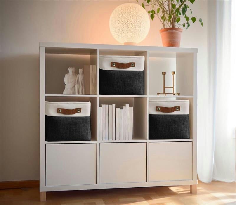 DECOMOMO Storage Bins Fabric Storage Baskets for Shelves, Linen Closet Organization Toys Nursery