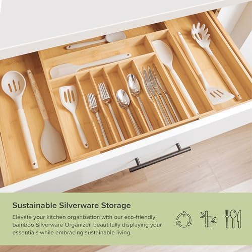 Premium Silverware, Flatware and Utensil Organizer for Kitchen Drawers, Food-Safe Contract Grade