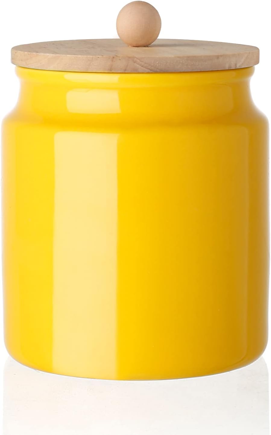 Sweejar Ceramic Kitchen Canisters, 28 FLOZ Porcelain Food Storage Jar with Airtight Seal Wooden