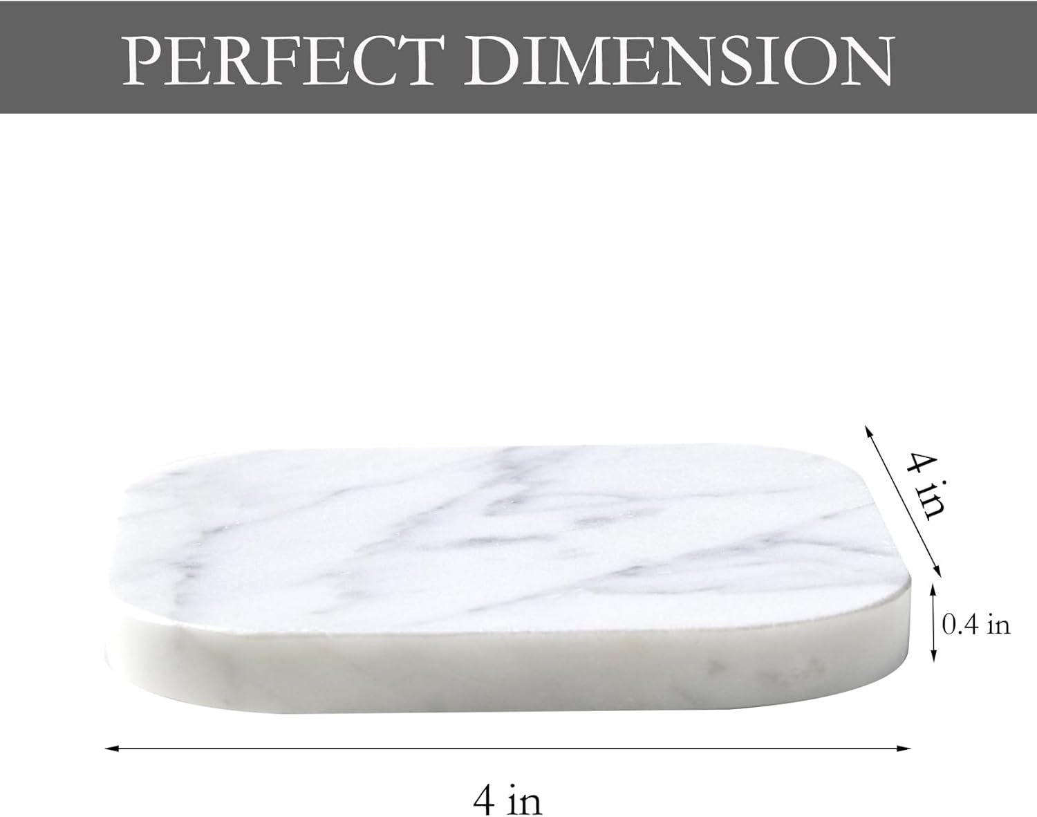 𝐋𝐮𝐱𝐮𝐫𝐲 𝐈𝐭𝐚𝐥𝐢𝐚𝐧 100% Marble Tile Coasters – Set of 4 – Square Modern Bar Coasters for