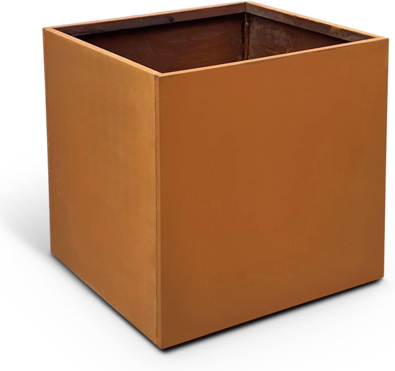 Corten Steel Planter Box Metal Planters Square Outdoor Steel Planter Cube Rustic Flower Pot 16 Inch