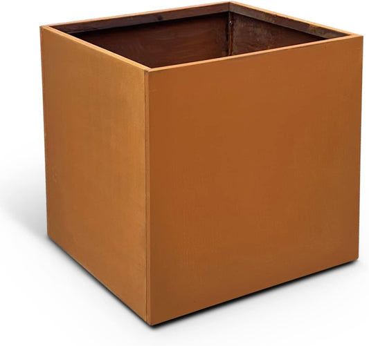 Corten Steel Planter Box Metal Square Planters Steel Large Planter Outdoor Tall Plant Durable