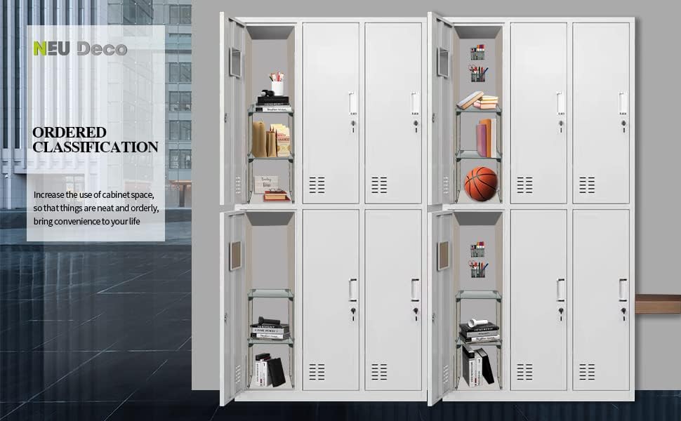 Neudeco Locker Accessories and Decor Kit, Including Mesh Shelf, Organizer, Magnetic Basket and Pen