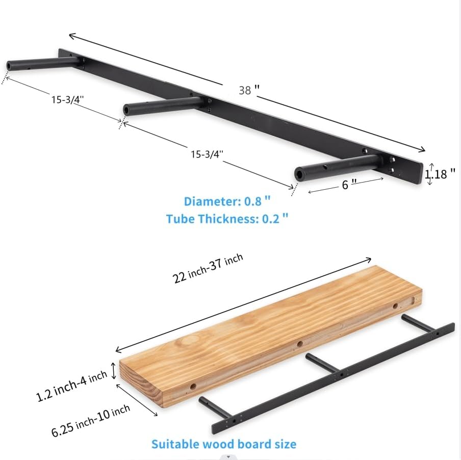 Heavy-Duty Floating Shelf Bracket, Hidden Shelf Bracket for Fireplace Mantel and Shelves, if