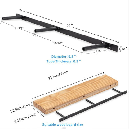 38'' Heavy-Duty Floating Shelf Bracket, Hidden Shelf Bracket for Fireplace Racks and Shelves, if