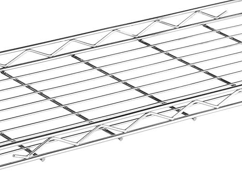 Whitmor 3 Tier Shelving Unit, Metal Storage Shelves, Adjustable Heavy Duty Shelf with Wheels , 400