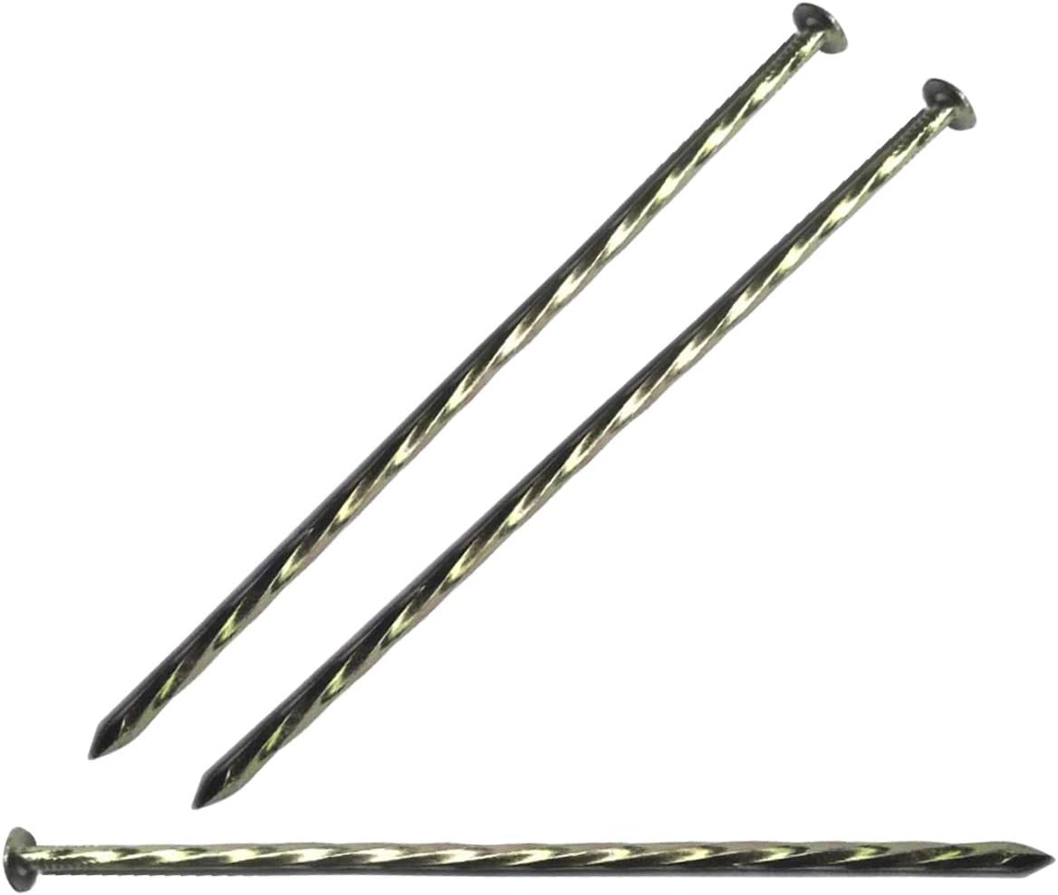22 Pcs 8-Inch Landscape Stakes, Spiral Metal Galvanized Landscape Spikes, Garden Nails for