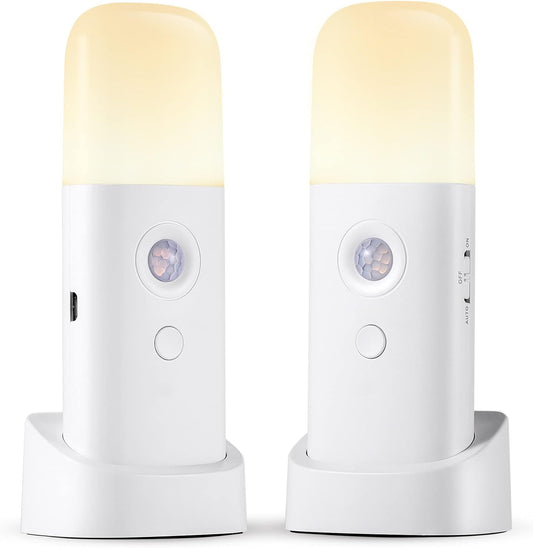 Rechargeable Motion Sensor Night Light, Battery Operated nightlights, Dimmable Motion Sensor Light