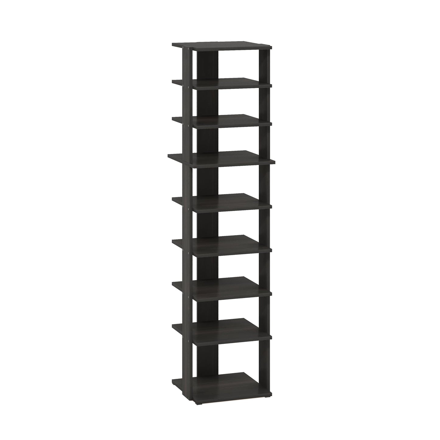 Furinno Compact Vertical Shoe Rack, 9-Tier Narrow Shoe Organizer, Free Standing Shoe Storage, Shoe