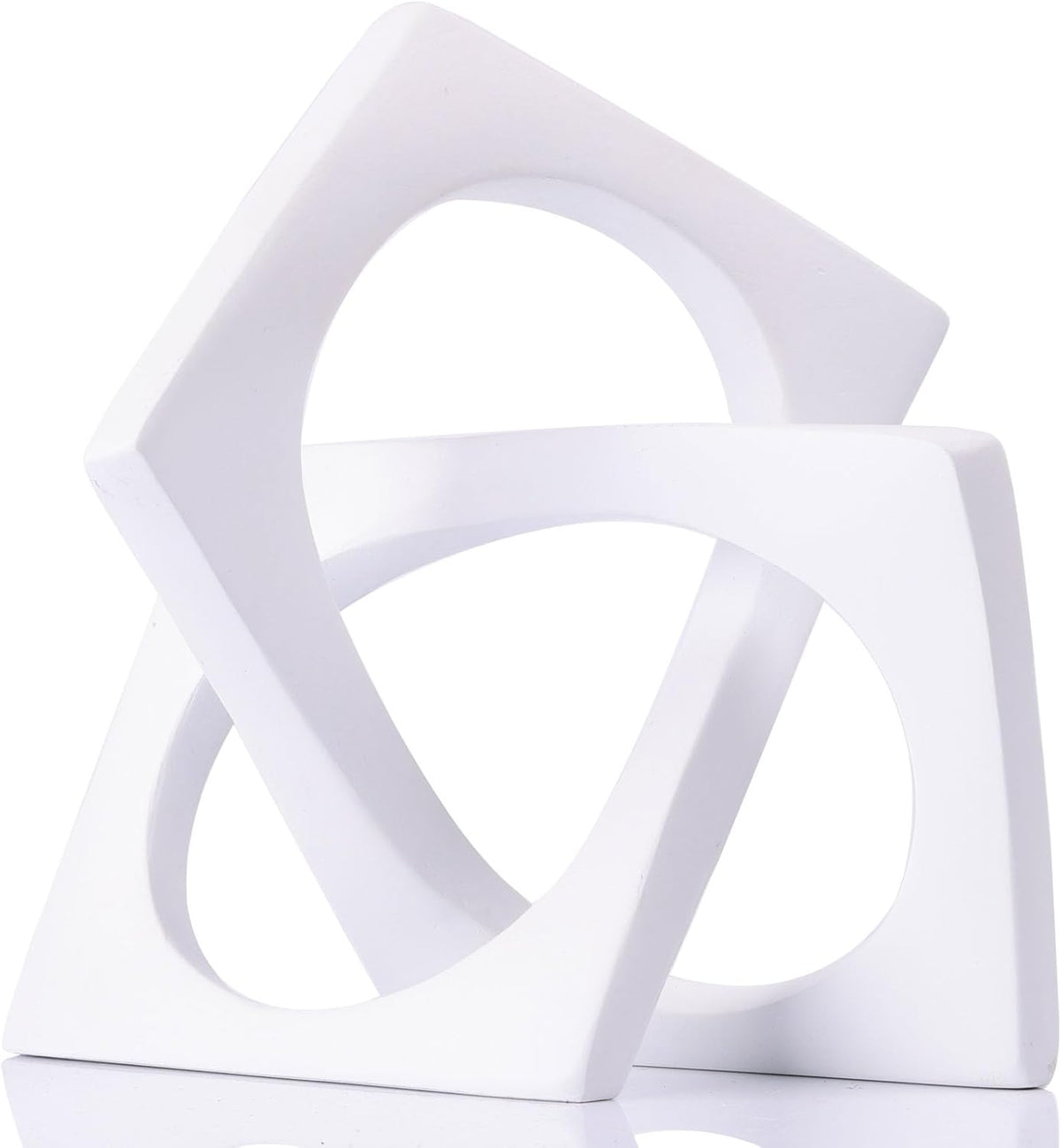 XMGZQ White Knot Statue for Coffee Table Centerpiece Decor,Modern Abstract Art Geometric Sculpture
