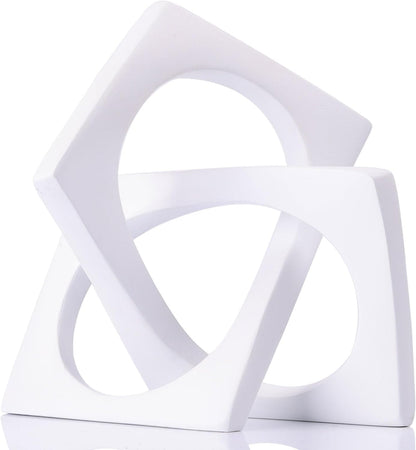 XMGZQ White Knot Statue for Coffee Table Centerpiece Decor,Modern Abstract Art Geometric Sculpture