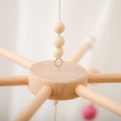 Baby 2In1 Set - Rainbow Mobile Crib Hanger,Baby Wooden Mobile Arm for Crib Baby Mobile Holder
