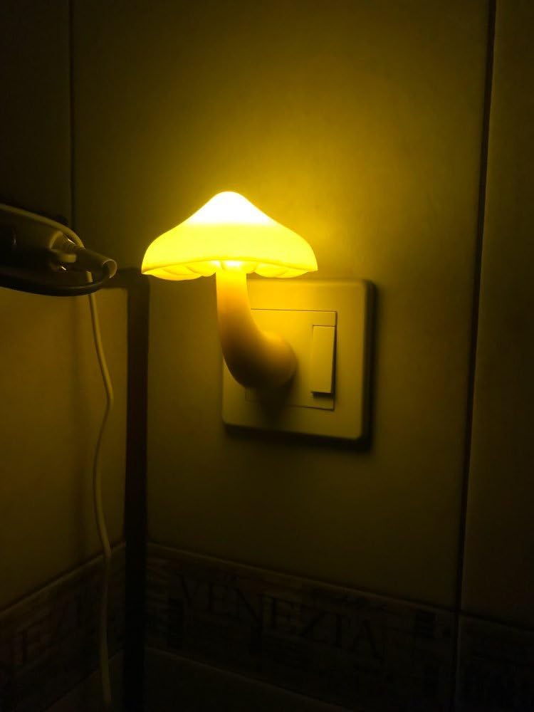 AUSAYE 2Pack Mushroom Night Light Plug in Lamp,Led Lights for Adults Kids Baby Children NightLight